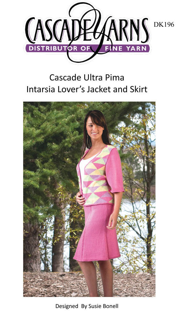 Intarsia Lover's Jacket and Skirt Dress Knitting Pattern