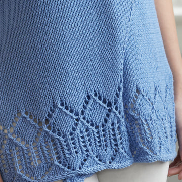 Valley Yarns Wrap It Up Asymmetrical Lace Hem Tank Knitting Pattern