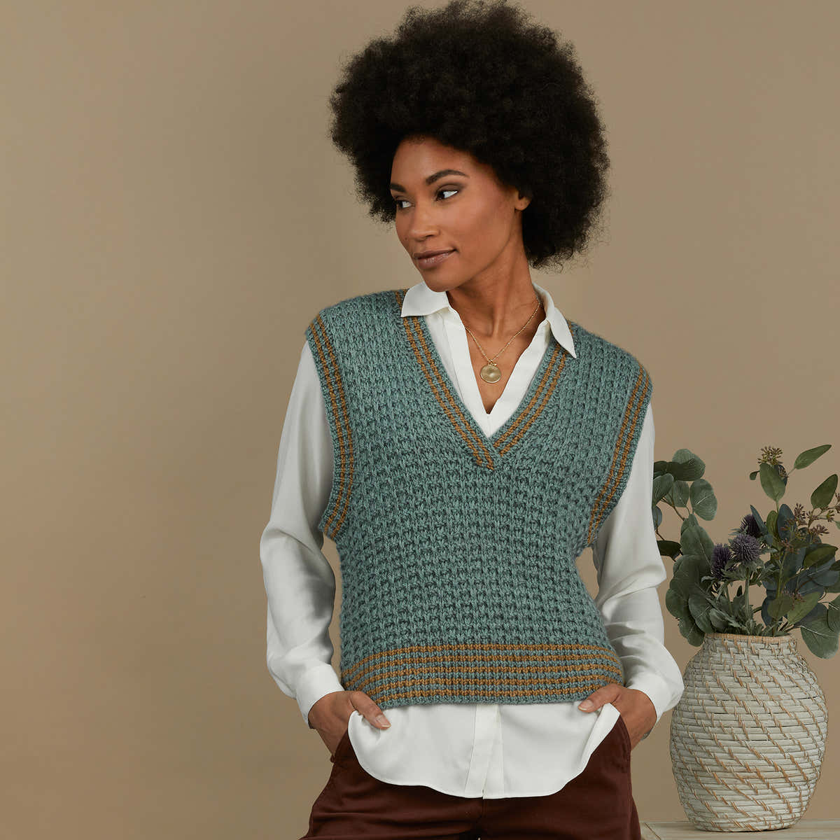 Tahki Yarns Echo Lake Vest Knitting Pattern