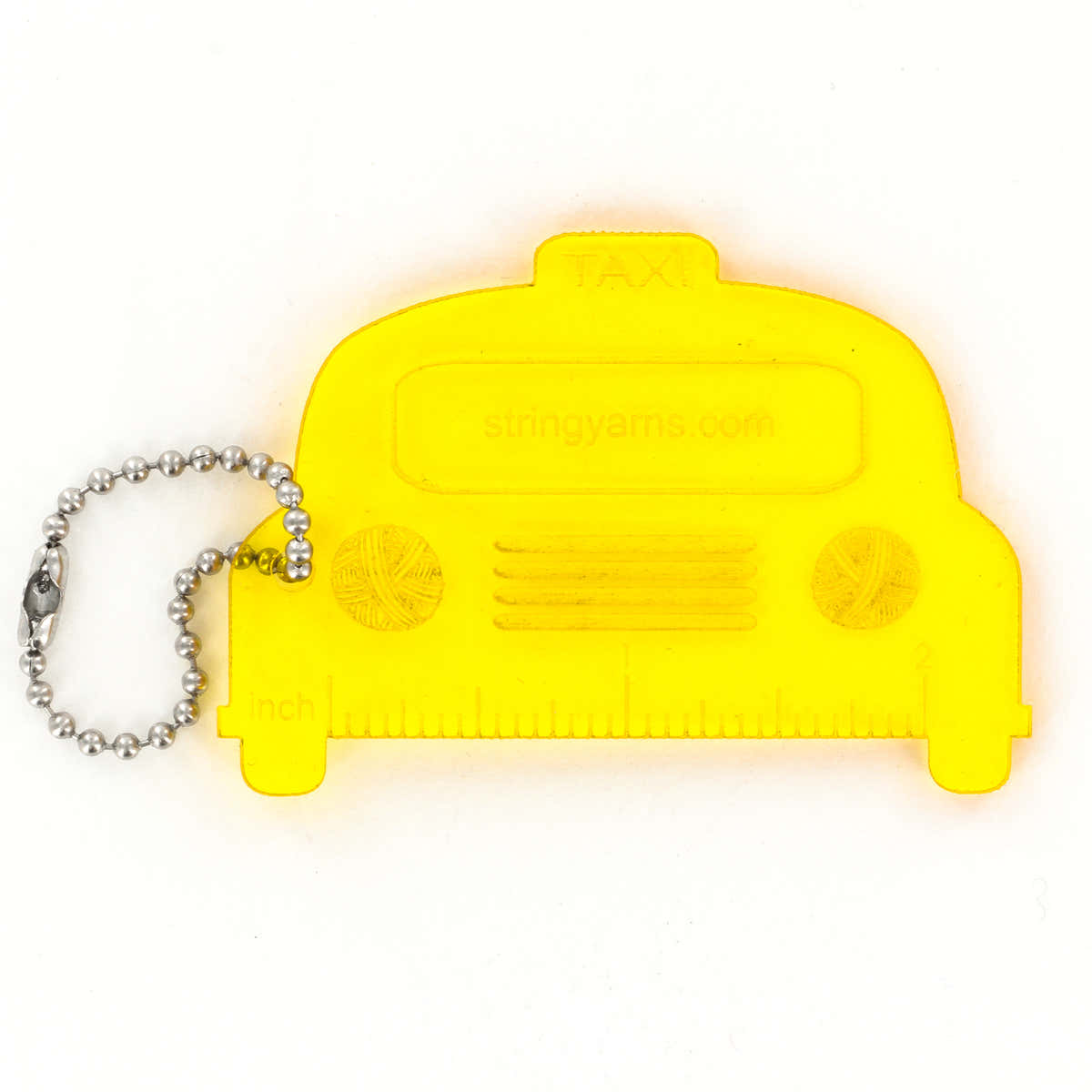 Katrinkles Taxi Cab 2" Ruler Keychain