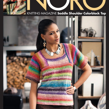 Noro Saddle Shoulder Colorblock Top Jumper Knitting Pattern