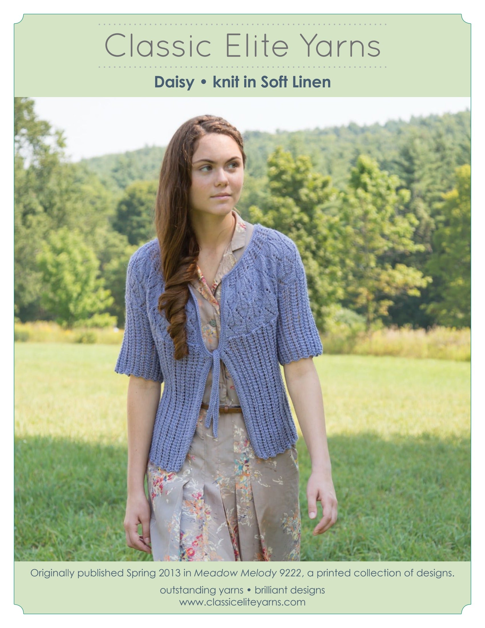 Classic Elite Yarns Daisy Cardigan Knitting Pattern