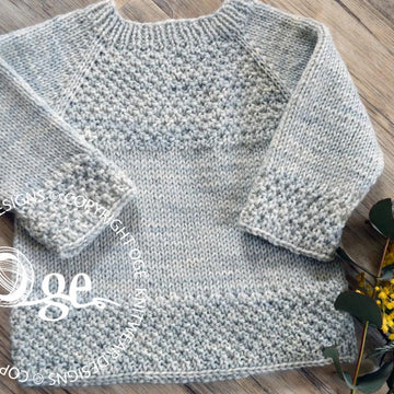Silver Gum top down sweater - P137