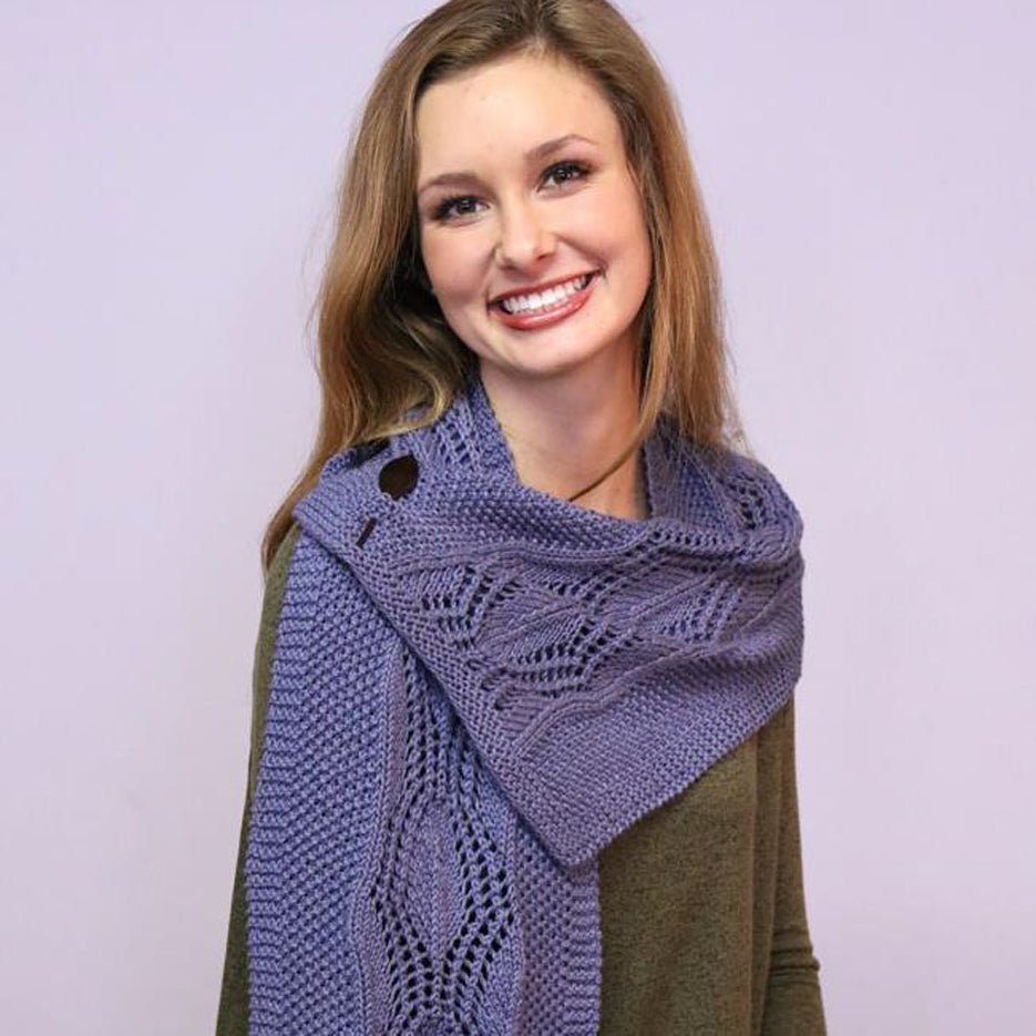 Plymouth Yarn Pineapple Scarf Knitting Pattern