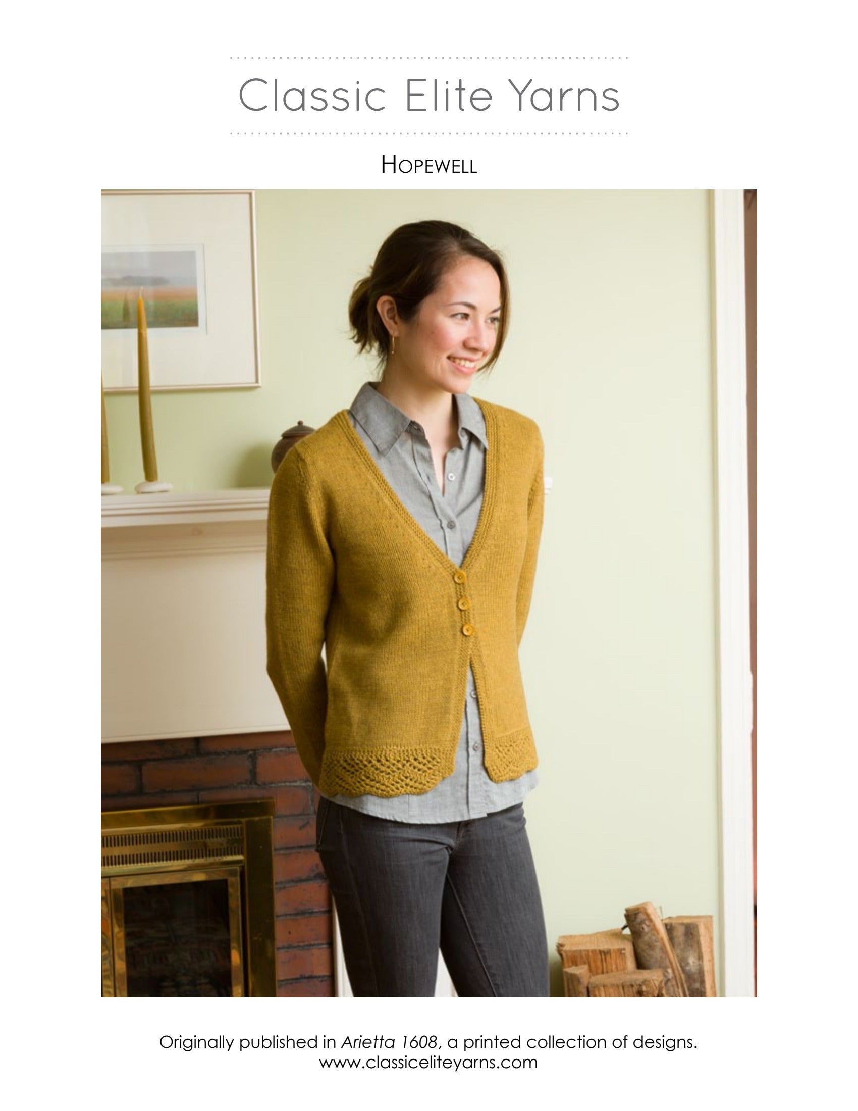 Classic Elite Yarns Hopewell Cardigan Knitting Pattern