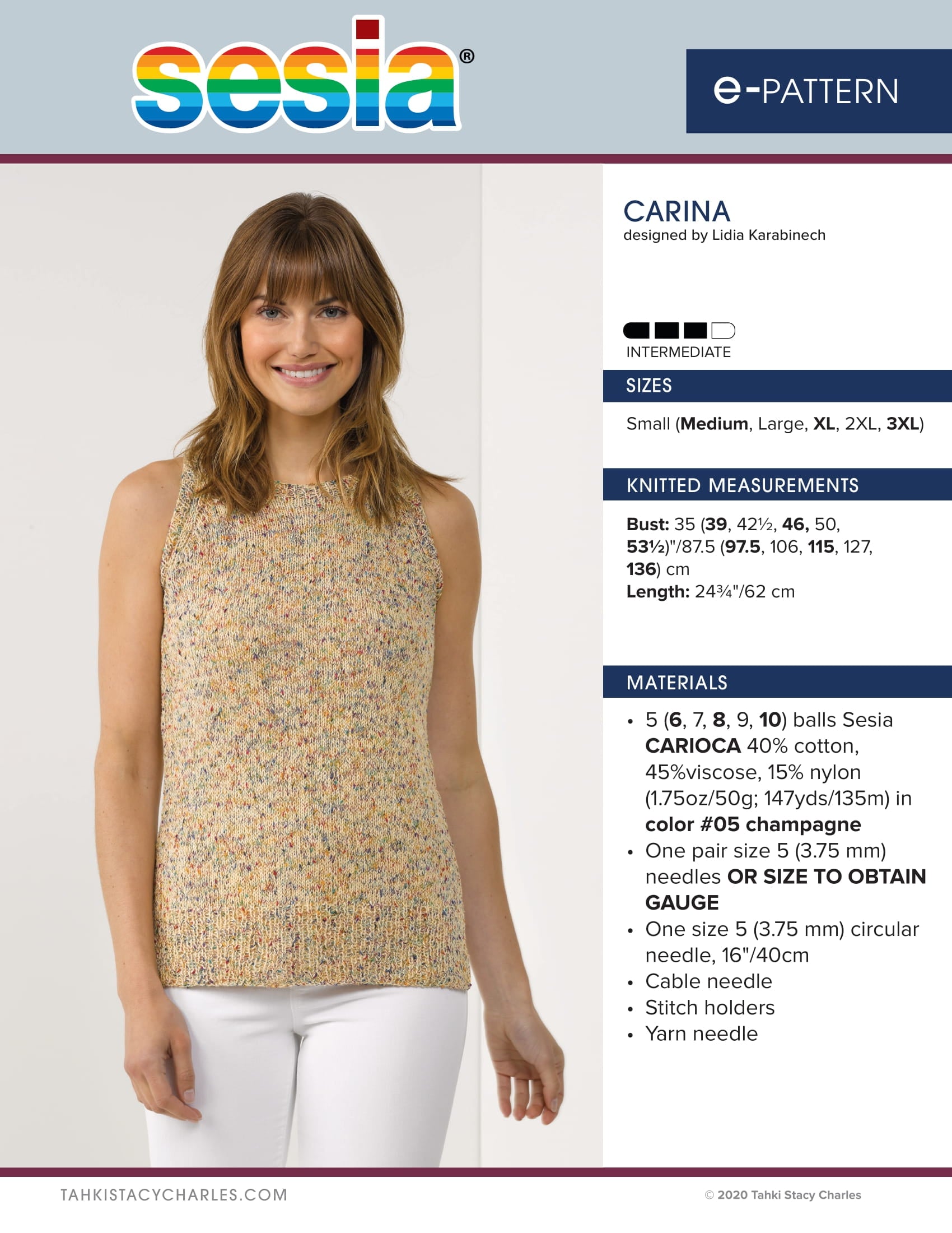Sesia Carina Jumper Knitting Pattern