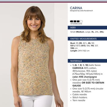 Sesia Carina Jumper Knitting Pattern