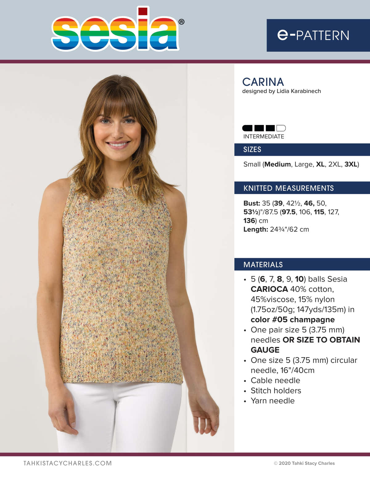 Sesia Carina Jumper Knitting Pattern