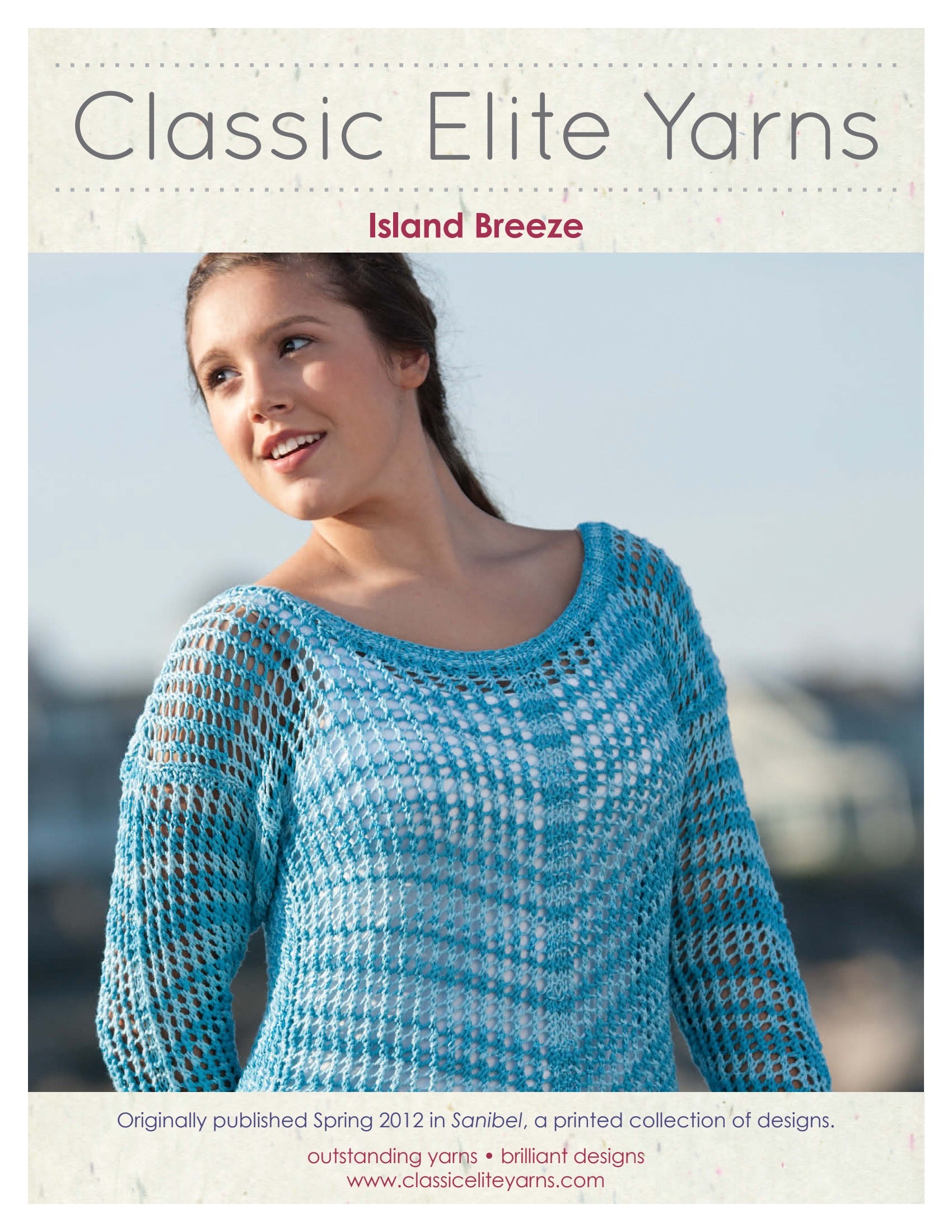 Classic Elite Yarns Island Breeze Jumper Knitting Pattern