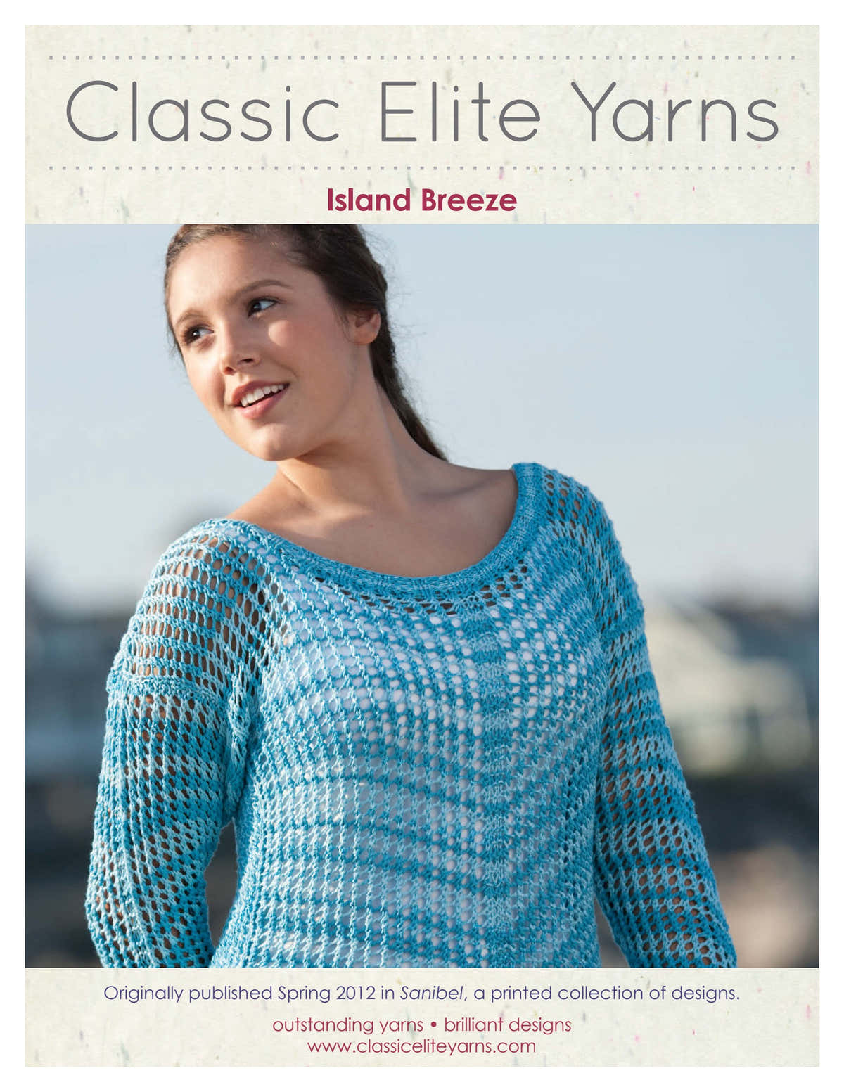 Classic Elite Yarns Island Breeze Jumper Knitting Pattern