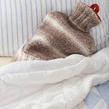 Churchmouse Studio Hot Water Bottle Cozy in Rowan Kid Classic/Classic Elite Eco Duo