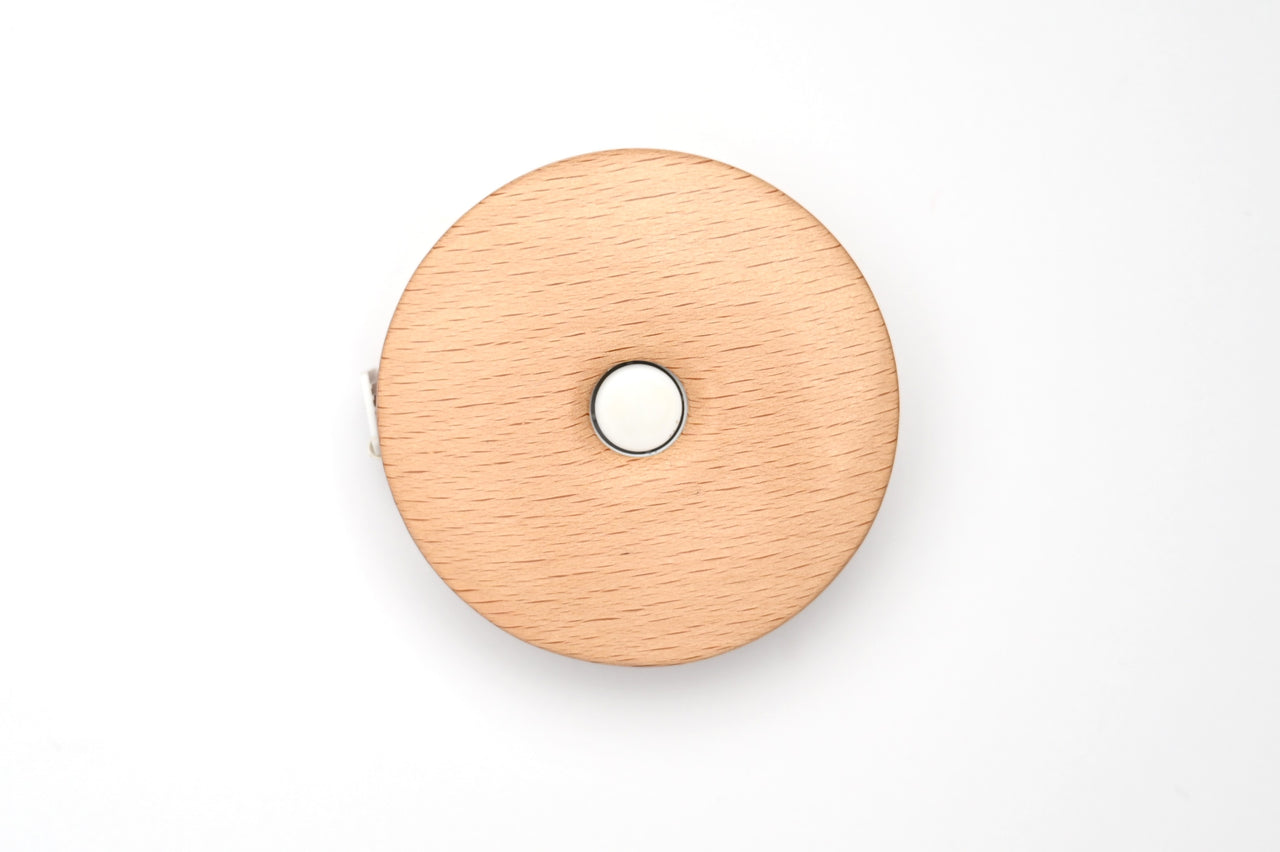 KnitPro Retractable Tape Measure Beech Wood - Round