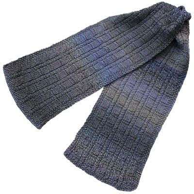 Jojoland Braided Grid Scarf Knitting Pattern