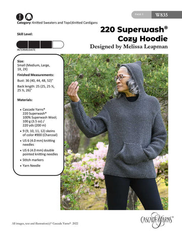 Cozy Hoodie Jumper Knitting Pattern