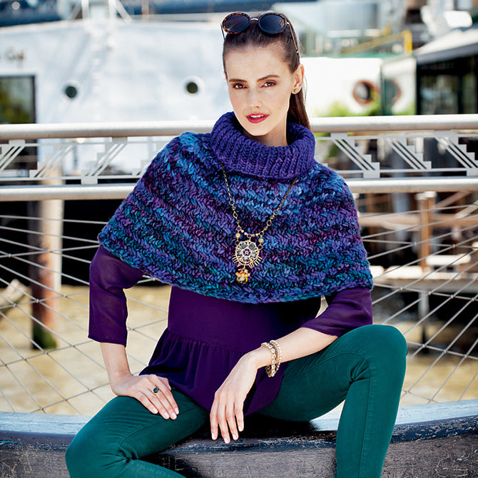 Malabrigo Columbia Waterfront Cape Knitting Pattern