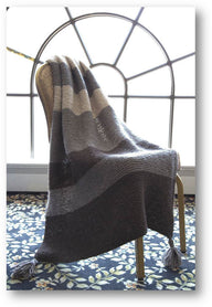 Plymouth Yarn Striped Garter Stitch Throw Knitting Pattern