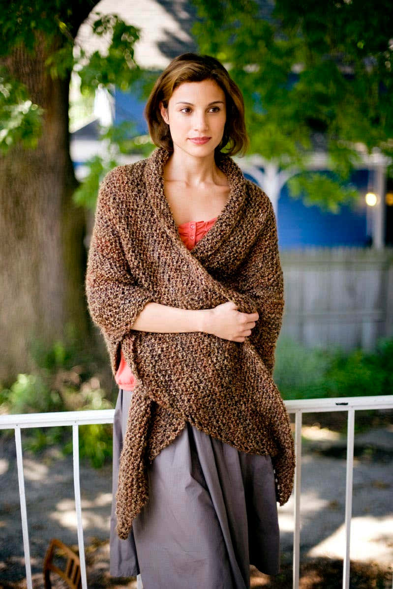 Honest Warmth Shawl Wrap Knitting Pattern