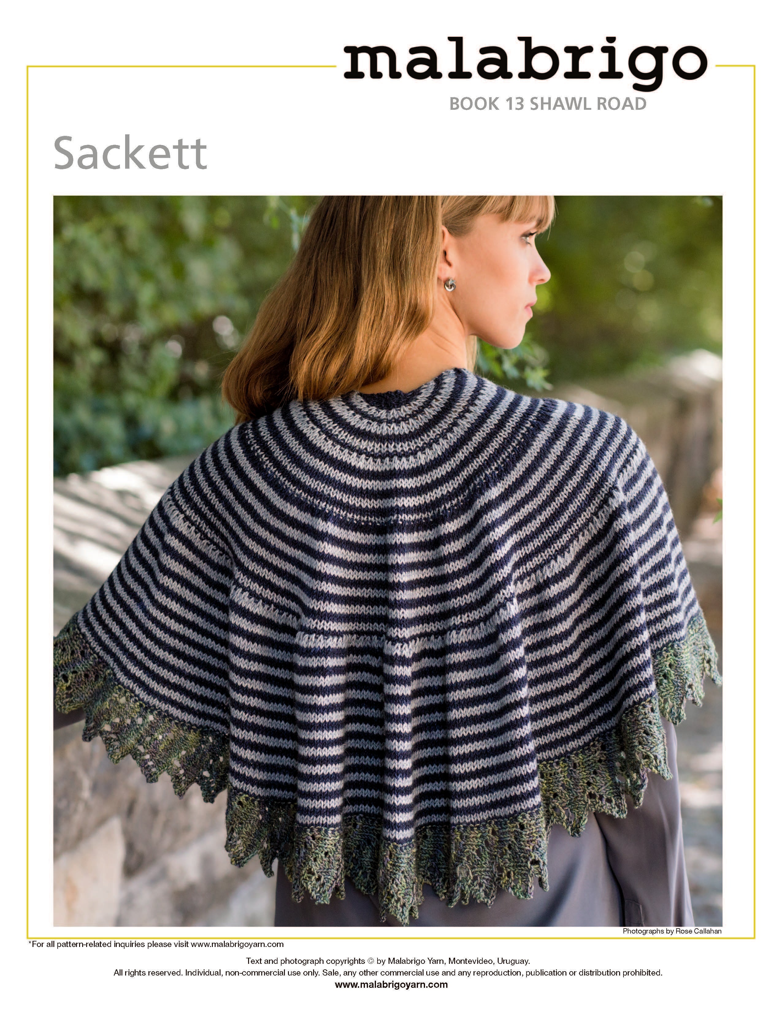 Sackett Shawl Wrap Knitting Pattern