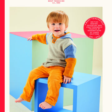 Sirdar Baby Colour Block Hoodie Jumper Knitting Pattern