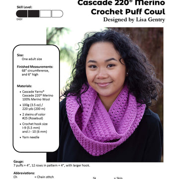 Crochet Puff Cowl Pattern