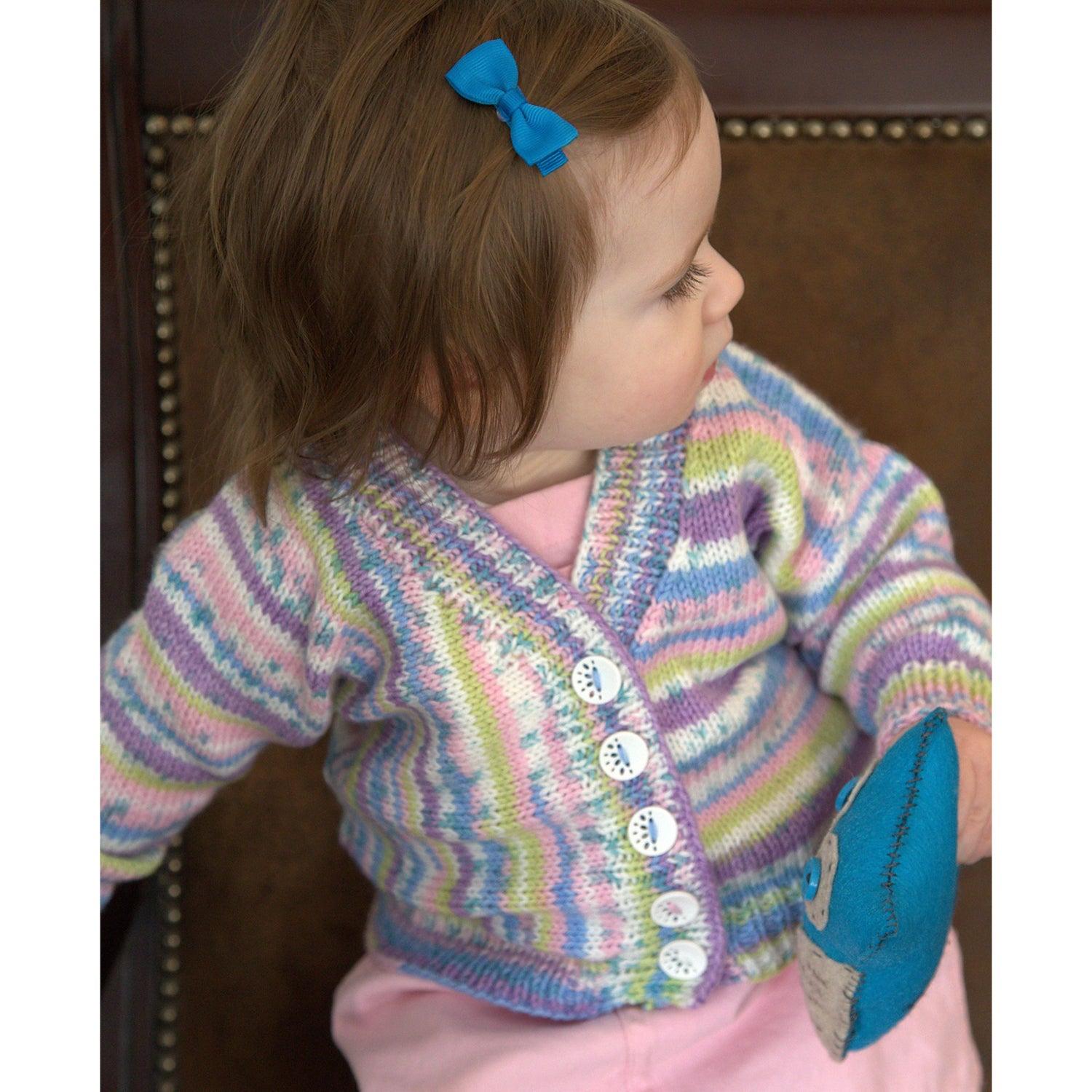 Plymouth Yarn Multi Directional Baby Cardigan in Dreambaby DK Paintpot