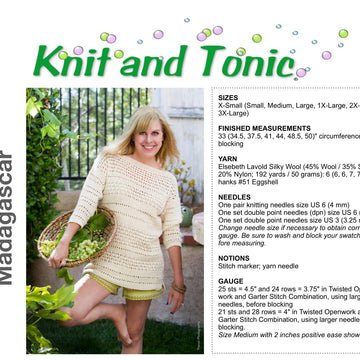 Knit and Tonic Madagascar Jumper Knitting Pattern