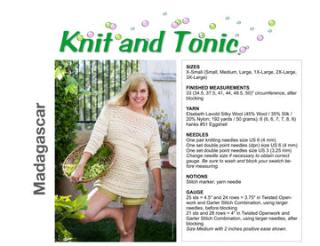 Knit and Tonic Madagascar Jumper Knitting Pattern