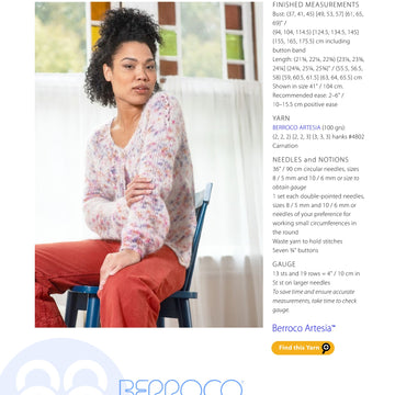 Berroco Claremore Cardigan Knitting Pattern