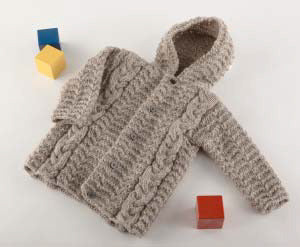 Cozy Cabled Cardigan in Lion Brand Fishermen's Wool - L20033 PDF
