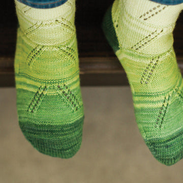 SweetGeorgia Unfurling Leaves Socks Knitting Pattern