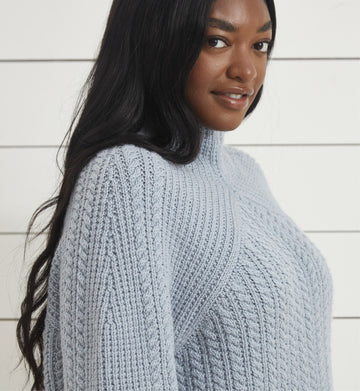 Debbie Bliss Diagonal Yoke Sweater PDF