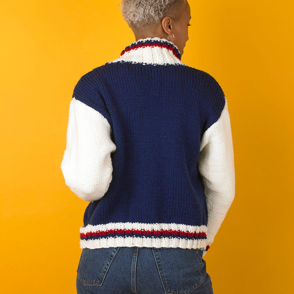 Paintbox Yarns Letterman Lineup Jacket Knitting Pattern