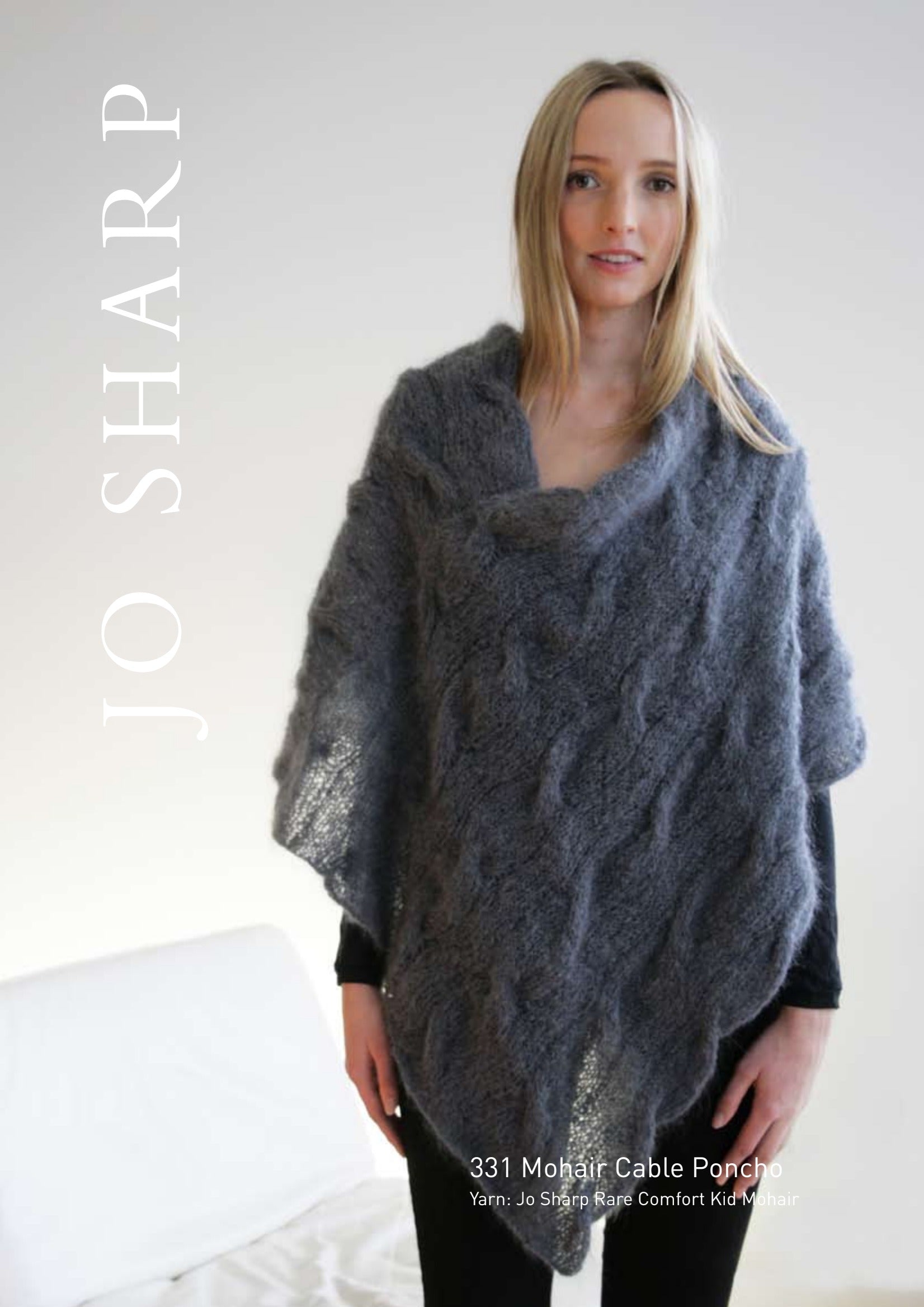Jo Sharp Cable Mohair Poncho Cape Knitting Pattern