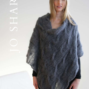 Jo Sharp Cable Mohair Poncho Cape Knitting Pattern