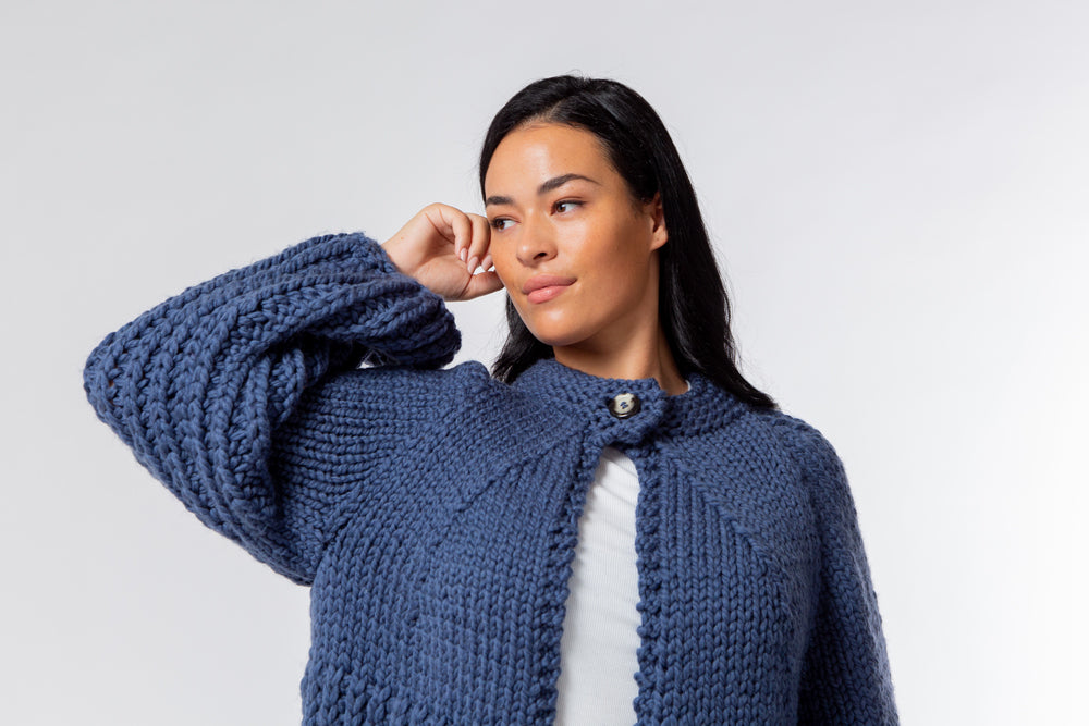 MillaMia Sam Brioche Cardigan Knitting Pattern