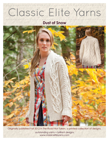Classic Elite Yarns Dust of Snow Cardigan Knitting Pattern