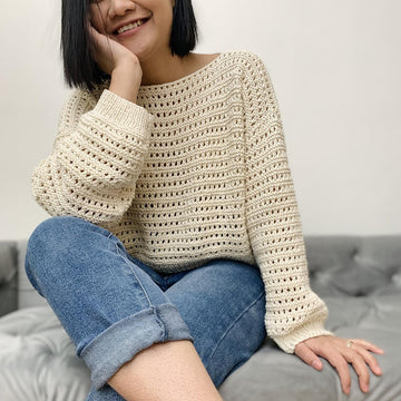 Lacy knitted sweater