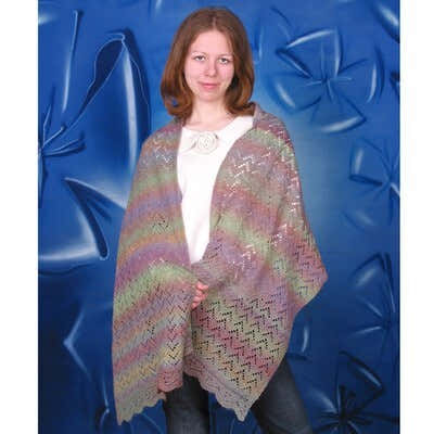 Jojoland Ripple Shawl Wrap Knitting Pattern