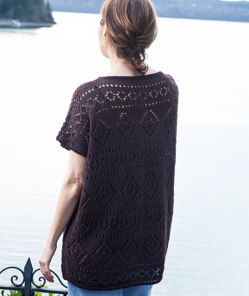 Churchmouse Studio Boxy Lace Tee in Rowan Alpaca Classic/Hemp for Knitting