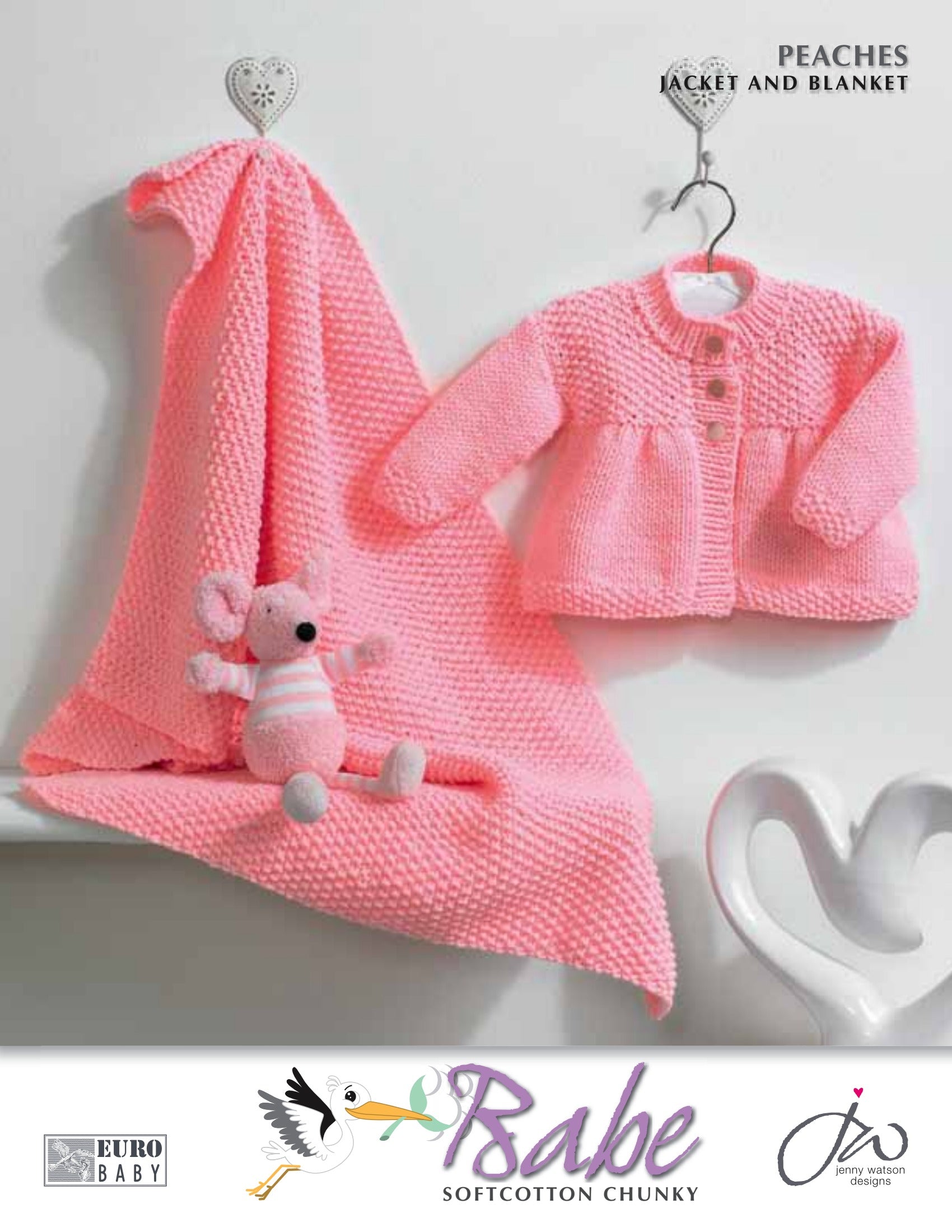 Euro Peaches Jacket and Blanket Knitting Pattern