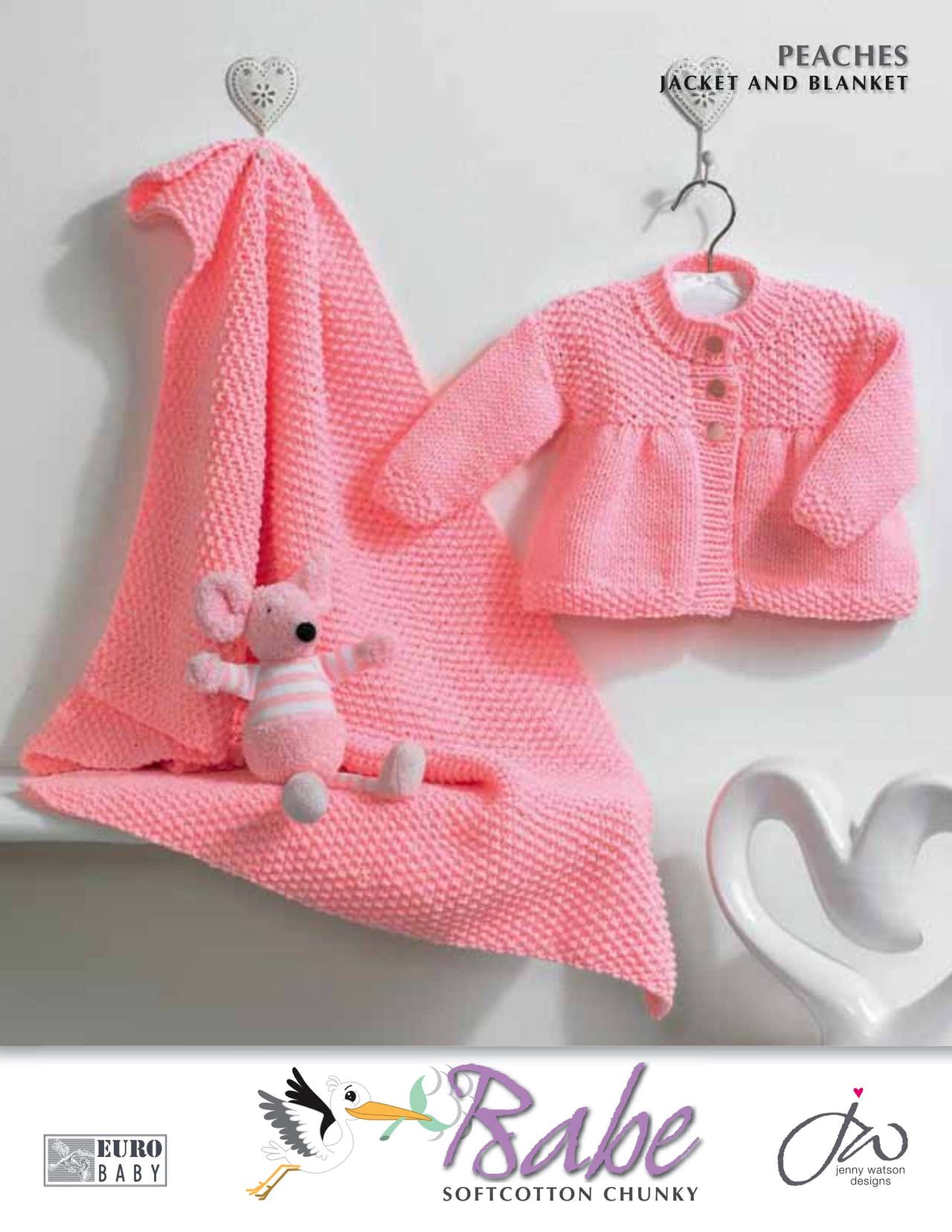 Euro Peaches Jacket and Blanket Knitting Pattern