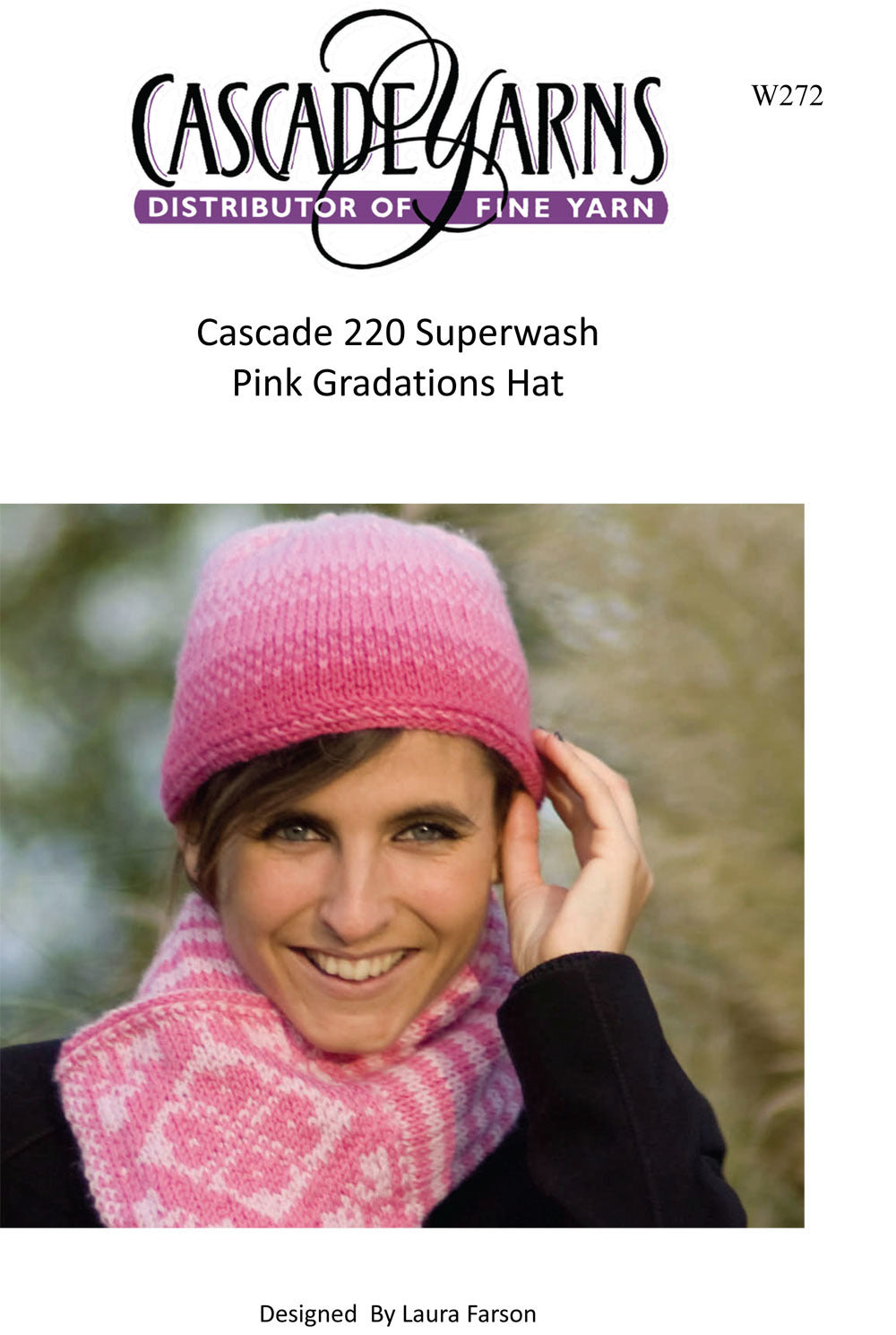 Cascade Yarns W Pink Gradations Hat Knitting Pattern