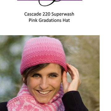 Cascade Yarns W Pink Gradations Hat Knitting Pattern