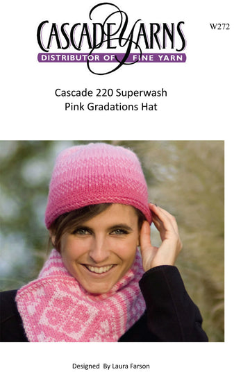 Cascade Yarns W Pink Gradations Hat Knitting Pattern
