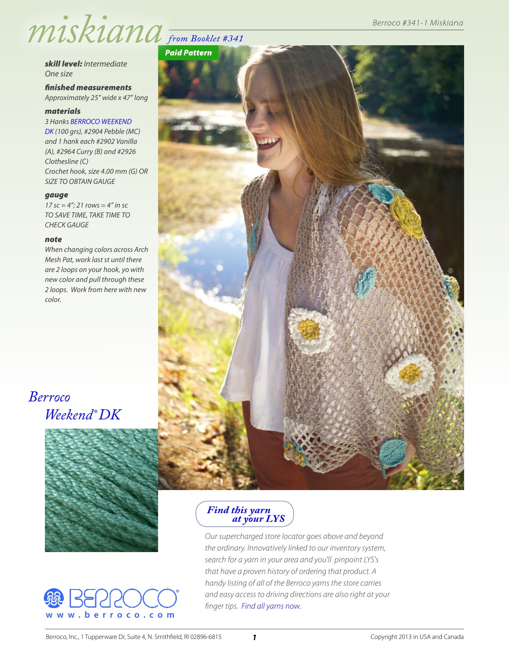 Berroco Miskiana Blanket Crochet Pattern