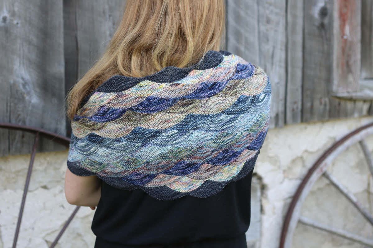 Koigu Nude Pencil Box Petite Shawl Wrap Knitting Pattern