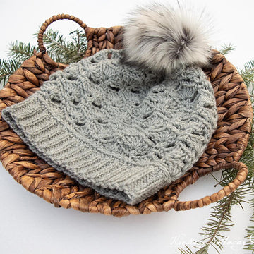 Slouchy Shell Stitch Hat