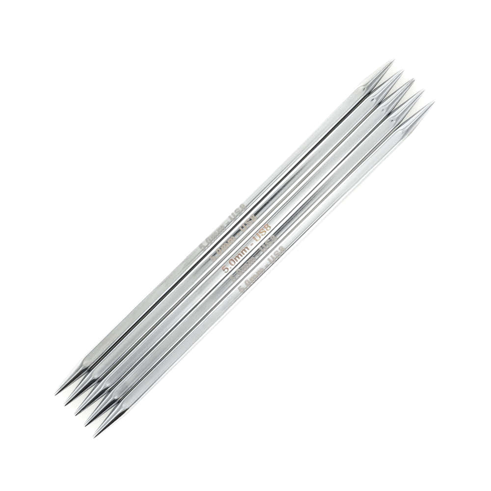 KnitPro Nova Cubics Platina Double Pointed Needles 6in
