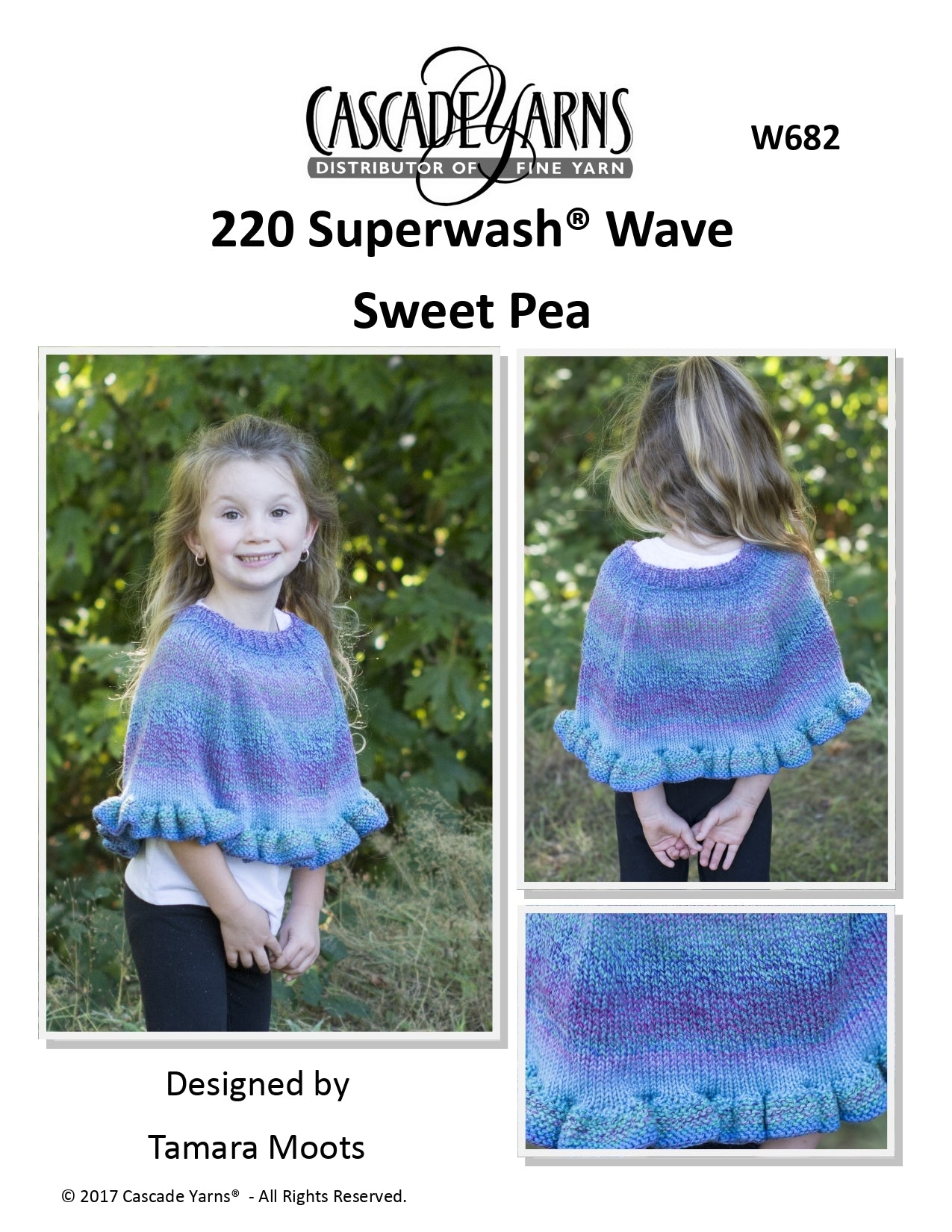 Cascade Yarns W Sweet Pea Cape Knitting Pattern