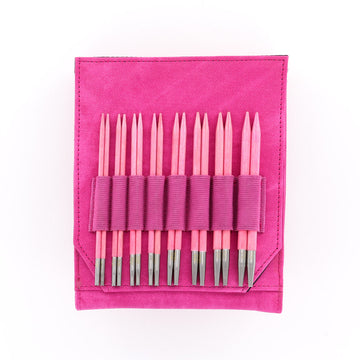 Lykke Blush 5" Interchangeable Needles Starter Set in Fuchsia Color